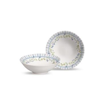 Imagem de Conjunto 6 bowls decorados Lírio da Páscoa 300ml - Alleanza Cerâmica