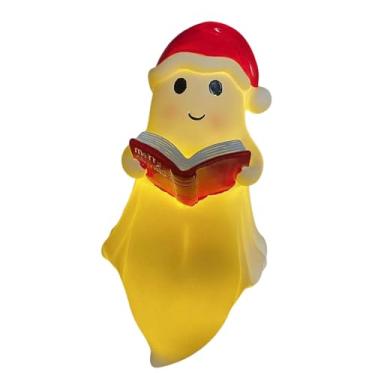 Imagem de KiBcsLic Luminária de leitura LED com luz noturna, decoração de Halloween, pequena estatueta criativa e inovadora para mesa de feriado, quarto