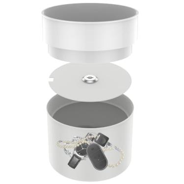 Imagem de SAFECofre de desvio de vaso de flores com trava de chave, cofre oculto à prova d'água, compartimento secreto de vaso de flores de 2 camadas, suporte de chave de vaso de flores para exterior, jardim