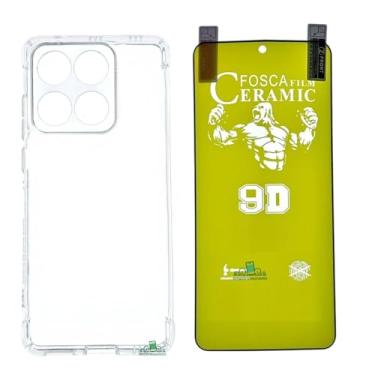 Imagem de Compatível com Moto Edge 60 Pro - 1 Capinha Capa Anti Impacto + 2 Peliculas Fosca de Ceramica Gel 9d Protetora de Tela