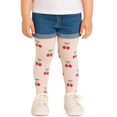 Imagem de Meia Calça Algodão Fio 80 Infantil Selene, M, Rosa chá
