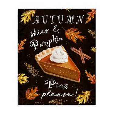 Imagem de Stupell Industries Arte de parede em tela Autumn Skies & Pumpkin Pies, design por Elizabeth Tyndall, 20 x 16