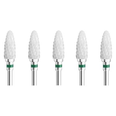 Imagem de 5 peças de cerâmica para arte de unhas, cortador rotativo, aparelho de limpeza para manicure, acessórios de máquina de trituração de unhas, ferramenta de gel de unha