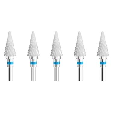 Imagem de 5 peças de cerâmica para arte de unhas, cortador rotativo, aparelho de limpeza para manicure, acessórios de máquina de trituração de unhas, ferramenta de gel de unha