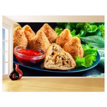 Imagem de Papel De Parede Alimentos Salgados Coxinha Bar 3,5M Al522