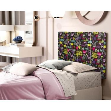 Imagem de Painel cabeceira box 0,90 infantil cor love smile comprar