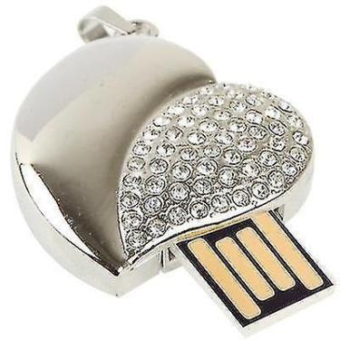 Imagem de Conjuntos de acessórios de computador prata em forma de coração diaman