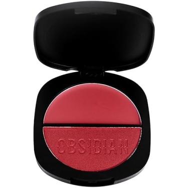 Imagem de Blush Duo Gemini Obsidian Ruby Rose - Texturas Cremosa e Compacta, Acabamento Versátil e Natural, Longa Duração, 4,7g (OG1)