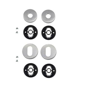 Imagem de Kit Roseta Avulsa Fechadura Externa Imab Escovada Acetinada