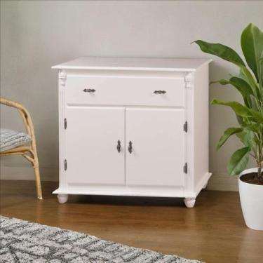 Imagem de Balcão Meyer Móveis em Madeira com 2 Portas, 1 Gaveta e Pés Torneados 