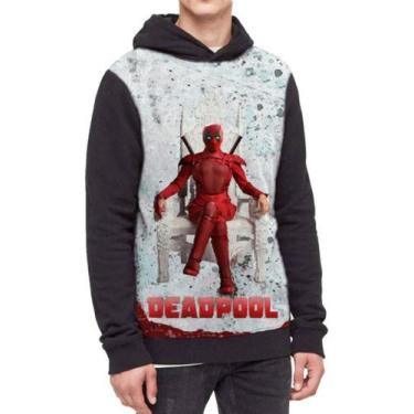 Imagem de Moletom Com Capuz Deadpool Ref:429 - smoke, Preto, PP