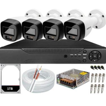Imagem de Kit 4 Câmeras Intelbras Vhd 1220b Full Color Dvr 4ch Hd 1Tb Imagem Col