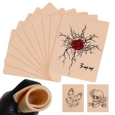 Imagem de Tattoo Practice Skin WZPB, 3 mm de espessura, 10 unidades, frente e ve