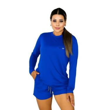 Imagem de Camiseta Manga Longa Com Proteção UV FPS50 Feminino - Roger, M, Azul r
