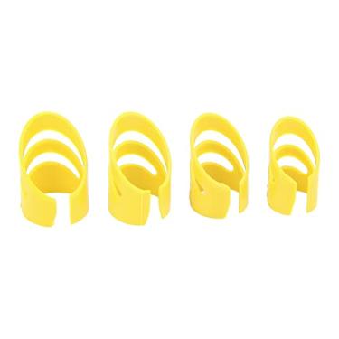 Imagem de Domary Kit Protetor de Ponta do Dedo para Guitarra, Kit Protetor de Ponta do Dedo, Tons Bonitos e Brilhantes, Design Ergonômico, Baixo Acústico Elétrico, Banjo (Amarelo)