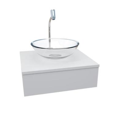 Imagem de Gabinete Para banheiro Com Cuba 45CM Sem Torneira Branco (Branco)