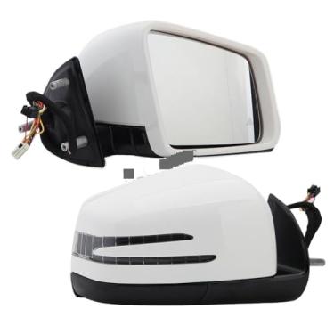 Imagem de Conjunto de espelho retrovisor lateral com luzes compatíveis com Mercedes-Benz X164 W164 GL320 ML320 2005 2006 2007 2008 2009 2010 2011(1pair white)