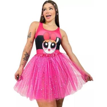 Imagem de Fantasia Conjunto Meninas Super Poderosas Body E Saia Tule - WSA Acess
