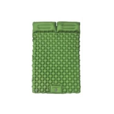 Imagem de ColchãO InfláVel Casal Resistente AutomáTico Multiuso Camping Com Bomba Ar Embutida De Acampamento Ao Livre Duplo Para D (Verde)