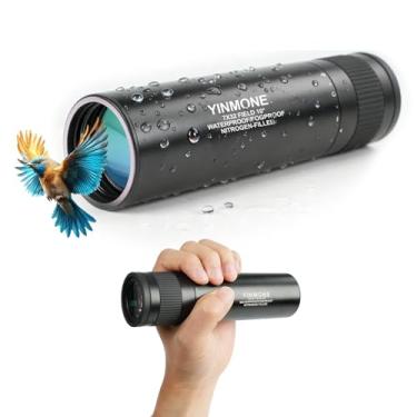Imagem de YINMONE Mini monóculos HD 7 x 32, observação de pássaros para adultos, alta potência, à prova d'água, à prova de neblina, com visão clara, prisma BAK7, lente FMC, foco fácil, longo alcance, portátil