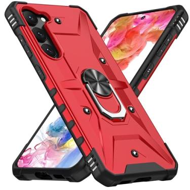 Imagem de SORAKA Capa para Samsung Galaxy S23 Plus com suporte para anel,PC rígido e TPU macio,proteção dupla 2 em 1,compatível com suportes magnéticos para carros