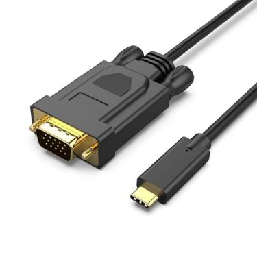 Imagem de Cabo USB C para VGA de 3 pés, cabo USB tipo C para VGA [compatível com Thunderbolt 3/4] com iPhone 15 Pro/Max, MacBook Pro/Air 2023, iPad Pro, iMac, S23, XPS 17, Surface Book 3 e mais