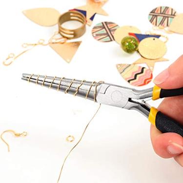 Imagem de Alicate de ponta de agulha de 15 cm com garras lisas para fazer joias mini alicate de nariz longo