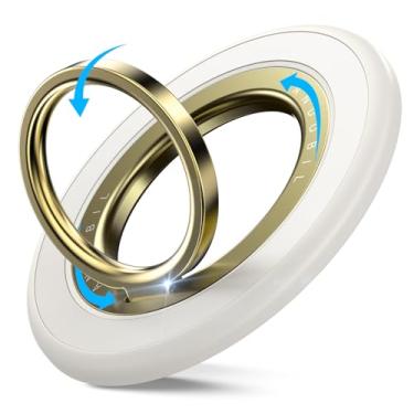 Imagem de Danmus 2024 Mais Recente] Punho Magnético para Telefone com Anel Giratório de 360 ° Ímã Mais Forte de Dupla Face] Suporte de Anel para Telefone Compatível com Magsafe Iphone 15 Pro Max 14 13 12 Samsun