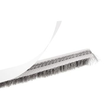 Imagem de Escova de decapagem de clima, 3 m C x 0,7 cm L x 0,6 cm A escova de varredura de vedação autoadesiva cinza para janela de porta