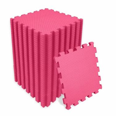 Imagem de SELLER Tapete de Encaixe em EVA – 36 peças 31×31 cm,10mm espessura, superfície antiderrapante, modular tipo quebra-cabeça, piso infantil (Vermelho)