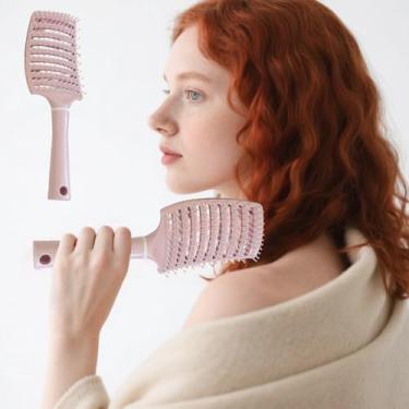 Imagem de Escova de cabelo ventilada para secagem - Escova de cabelo leve para desembaraçar e massagear o couro cabeludo para cabelos molhados e secos