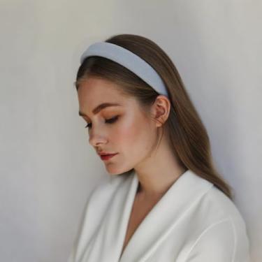 Imagem de 2 peças de esponja grossa para spa faixa de cabelo inchado para maquiagem, tratamento facial, absorvente, elástico, faixa de cabeça tamanho único para chuveiro, ioga