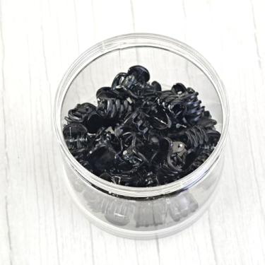 Imagem de 36 peças mini grampos de cabelo 3 garras de plástico clipes de cabelo multifunções grampos de mandíbula antiderrapantes acessórios de cabelo minúsculos para mulheres (preto)