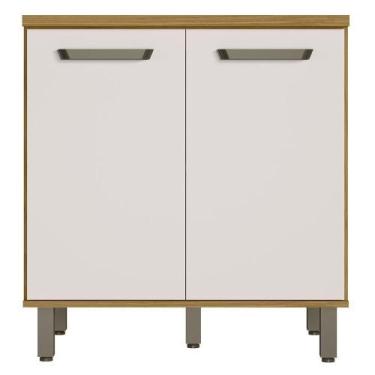 Imagem de Balcao Com Tampo 2 Portas 80 Cm Cria J00148 Freijo Off White Pln Freij