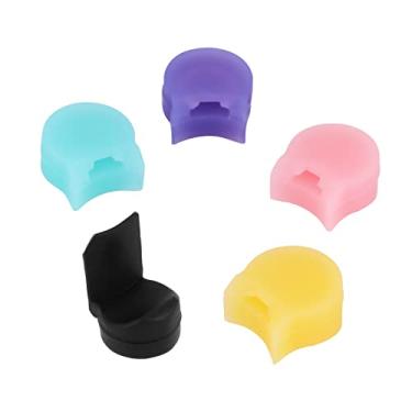 Imagem de 5 peças de almofada de descanso de polegar para clarinete/oboé, descanso de polegar de silicone para clarinete, colorido, acessórios protetores de almofada para a maioria dos clarinetes oboés