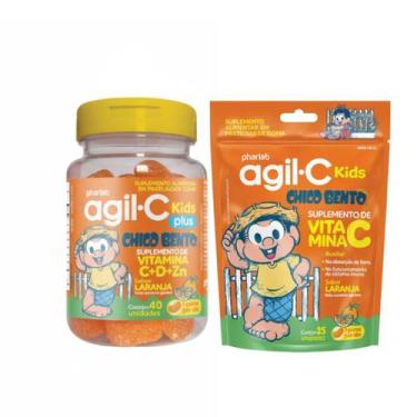 Imagem de Kit Agil C Plus C 40 gomas e Agil C Kids C25 gomasPharlab