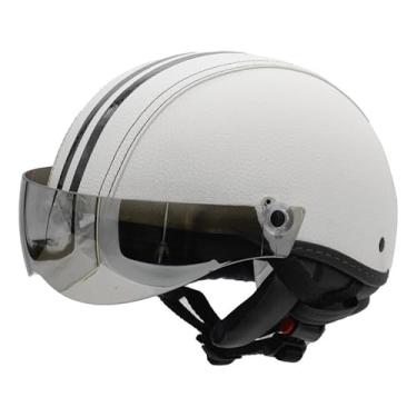 Imagem de Capacete Scooter Elétrica de Bike Skate Viseira Silver(Branco,PP - VESTE 53/54)