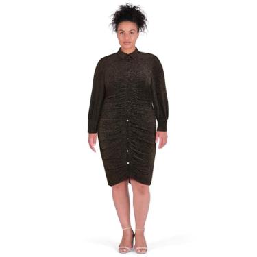 Imagem de City Chic Vestido feminino plus size - Estrella, Brilho, 58