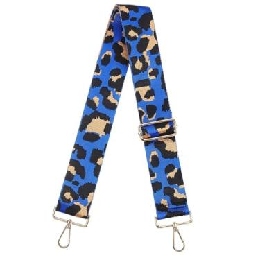 Imagem de Alça de ombro premium, 69.8-134.6 cm alça de bolsa transversal ajustável para bolsa de ombro, bolsa de mão com fivela central, bolsa de violão, Azul e preto