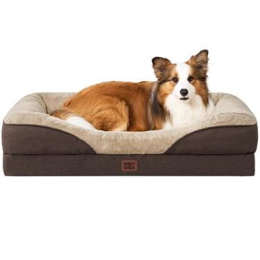 Imagem de Cama de cachorro EHEYCIGA Memory Foam para cães grandes, impermeável, 