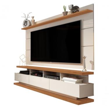 Imagem de Rack Com Painel Vivare Off White Com Freijó - Germai Móveis