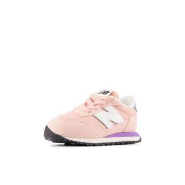 Imagem de New Balance Tênis feminino 237 V1 Bungee, Rosa/Violeta Crush, 4 Infant