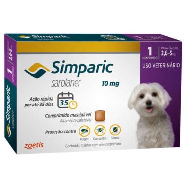 Imagem de Antipulgas Simparic 1 comp. - 2,6 a 5kg | Zoetis