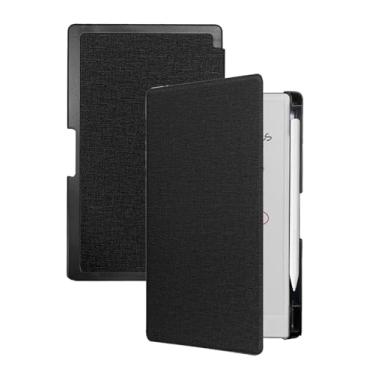 Imagem de Capa para tablet de papel Notável Paper Pro Move de 7,3 polegadas, capa leve à prova de choque resistente a arranhões com compartimento para caneta, hibernar/despertar automático (preto)
