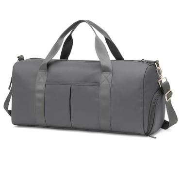 Imagem de Weemsbox Mala Esportiva Academia, Compartimento para Tênis, Impermeável, 45 x 27 x 24 cm, Dobrável (Cinza)