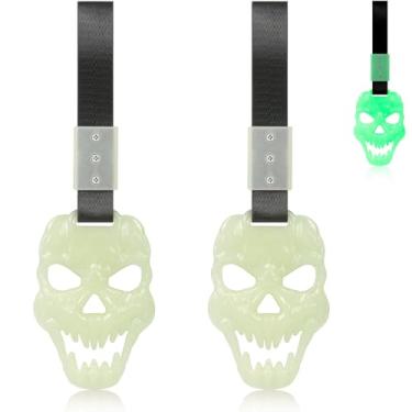 Imagem de COGEEK Chaveiro com alça de caveira para carro para Halloween, Verde brilhante, Tamanho Único