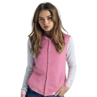 Imagem de Jaqueta Calttony Moletom Feminina Lisa com Bolsos-Unissex