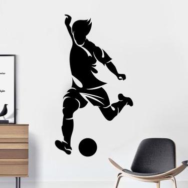 Imagem de Adesivos de parede Soccer Player Removíveis PVC 57x102cm - yiweisai