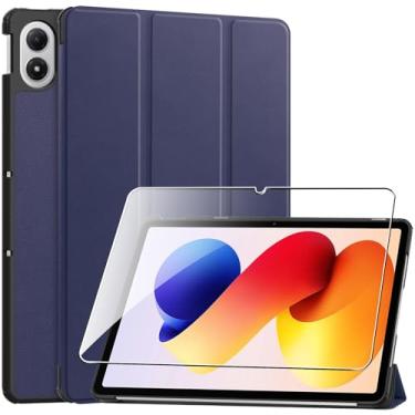 Imagem de Suttkue Capa para Redmi Pad 2 Pro 12.1, capa rígida de alta qualidade, leve, poliuretano de qualidade, resistente a arranhões, com função de suporte e função hibernar/despertar automática, capa de