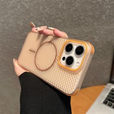 Imagem de HJZSZX Capa protetora traseira fosca com dissipação de calor para iPhone 16 Pro (para iPhone 16 Pro/ouro deserto)